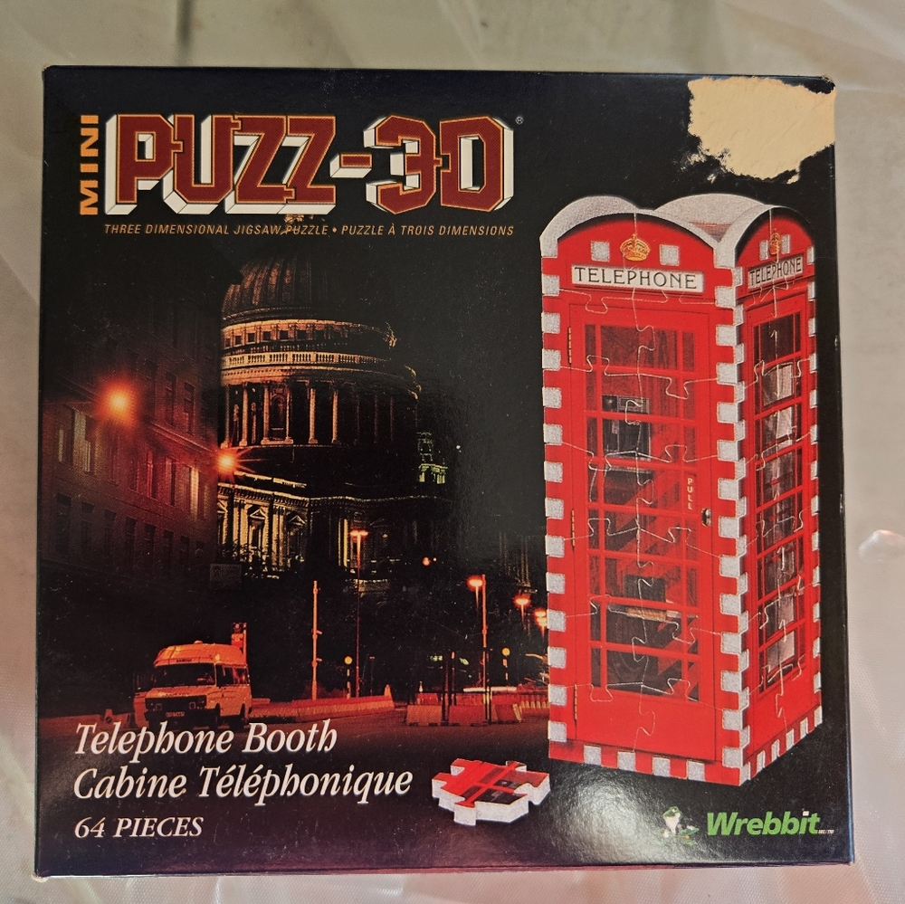 Telephone Booth - Mini 3D Puzzle, 3D Puzz, Wrebbit NEW